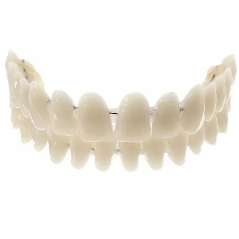 DIY Customizable Tooth Cover Denture Care Upper And Lower Plastic Dentures Preformed False Teeth Set Dental Resin Denture