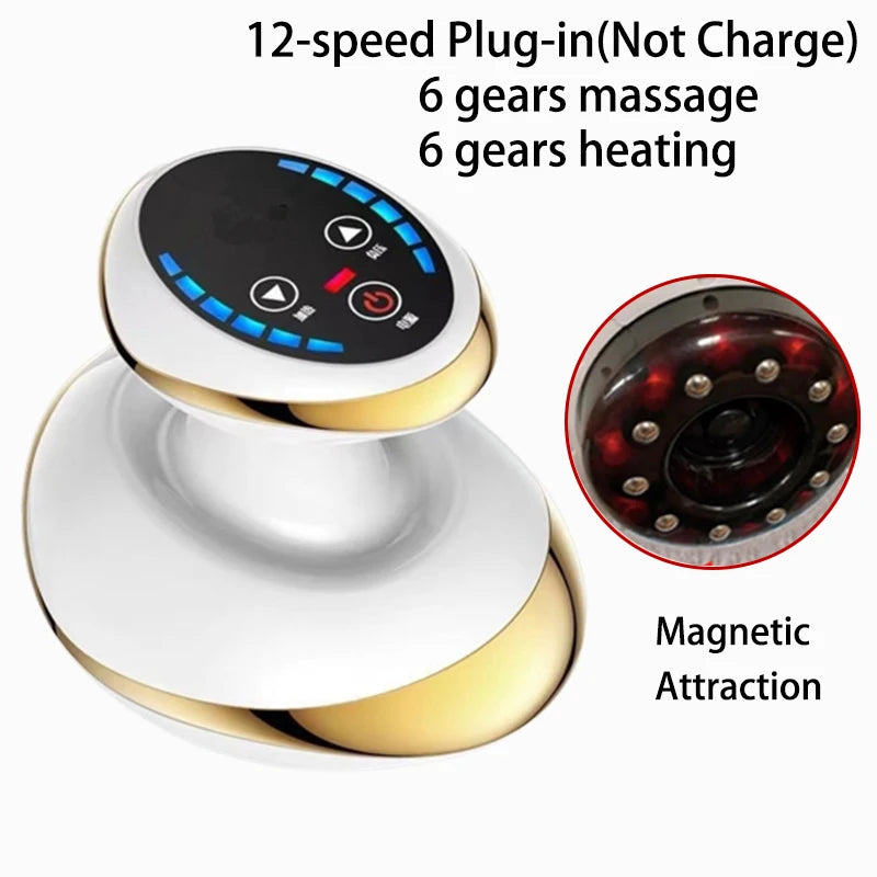 Electric Massage Meridian Brush Universal Body Dredging Cupping Scraping Instrument Abdominal And Back Massager For Home