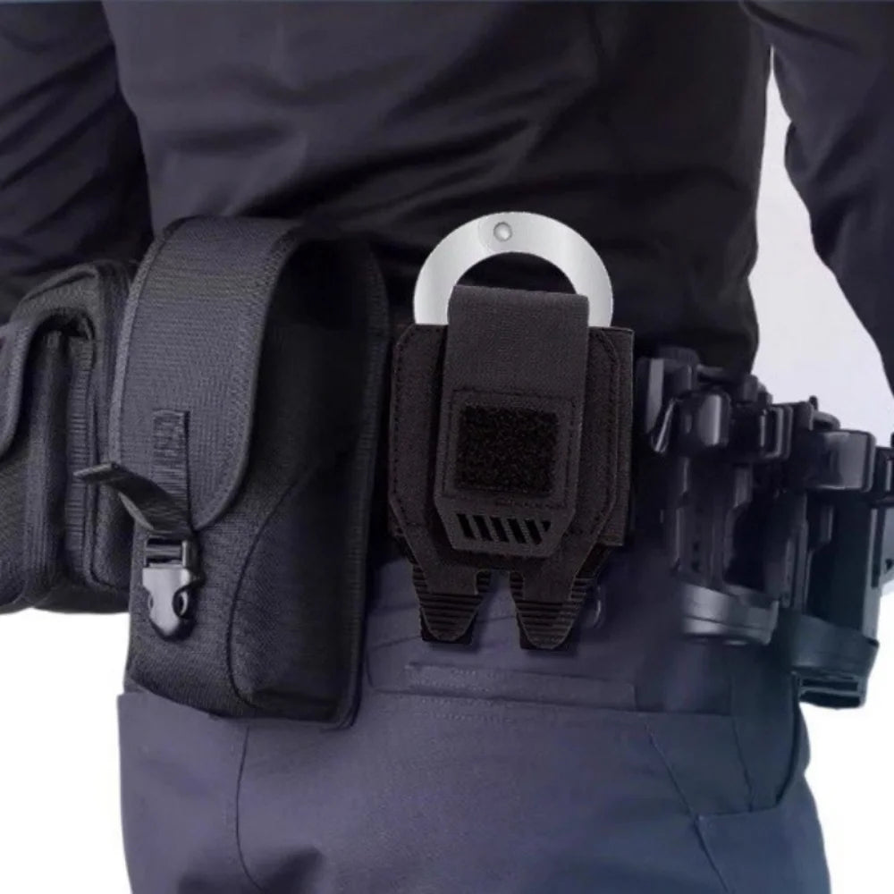 Quick-Release Tactical Handcuff Waist Pouch Multi-Functional Outdoor Storage Bag Fast-Deploy Belt Accessory Pack