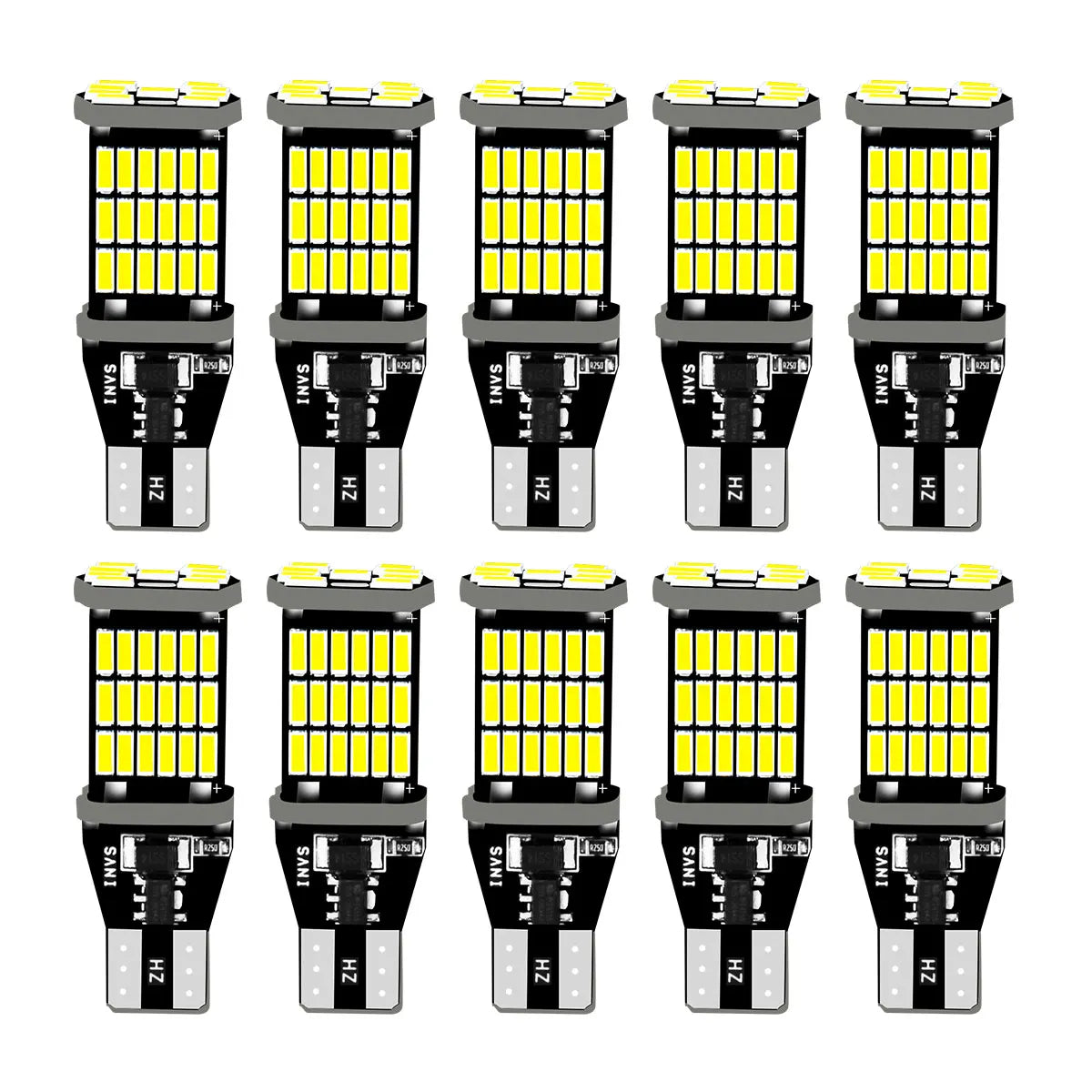 10-pack T15 W16W 921 912 T16 LED high-power ultra-bright bulbs suitable for car turn signal, brake, and reverse light replacemen