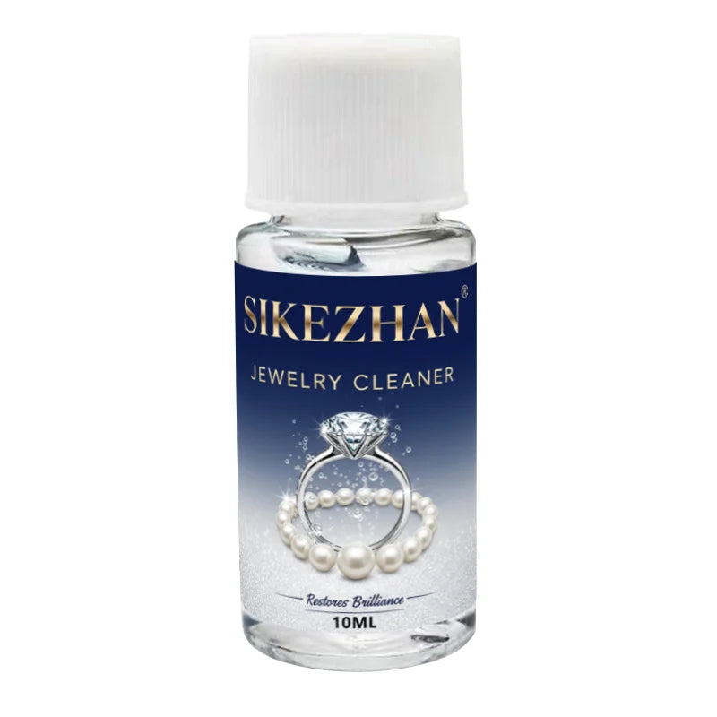 Jewelry Cleaning Liquid, Restore Luster, Remove Tarnish/Oil, Safe for Gold Silver Platinum & Diamonds, Rings/Necklaces/Earrings