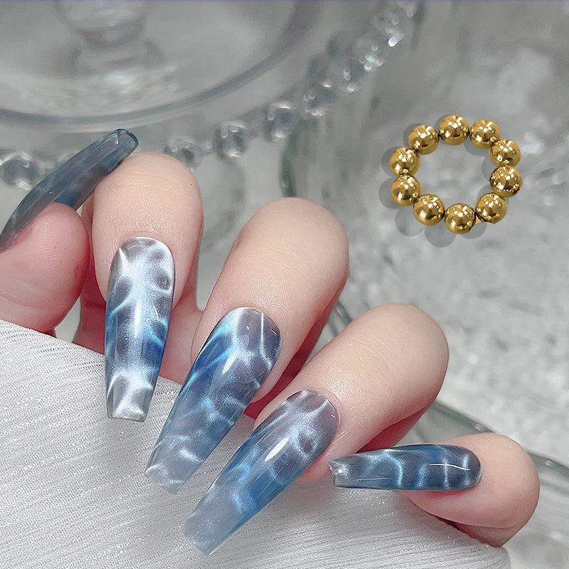 10pcs/20pcs Water Ripple Cat Eye Magnetic Gel Beads Multifunctional Nail Art Flower Carving Cat Magnet DIY Nail Art Design Tool