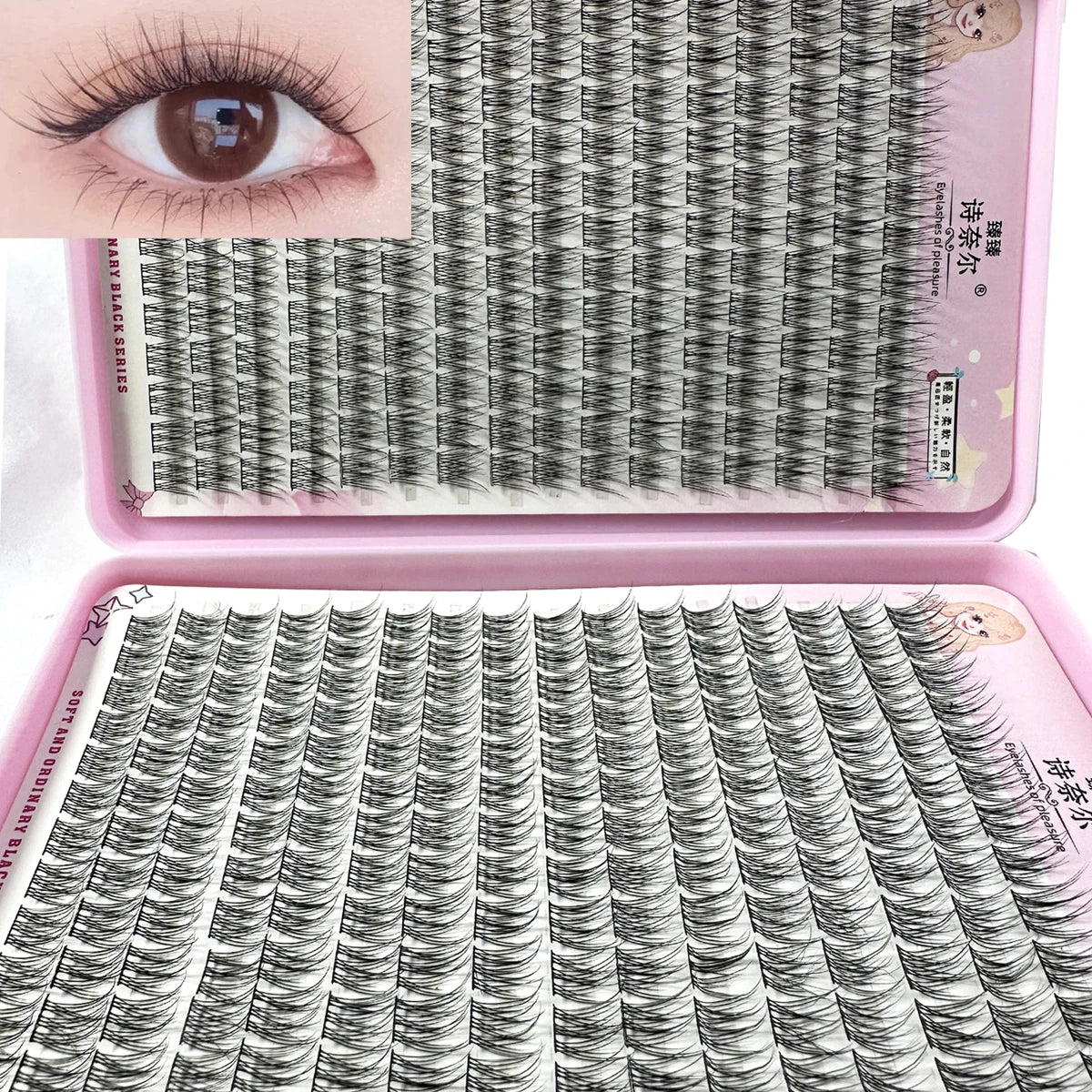 Big Capacity 32 Rows Self Grafting Mermaid Styled Sectioned False Eyelashes For Personal Fashionable Diy Use