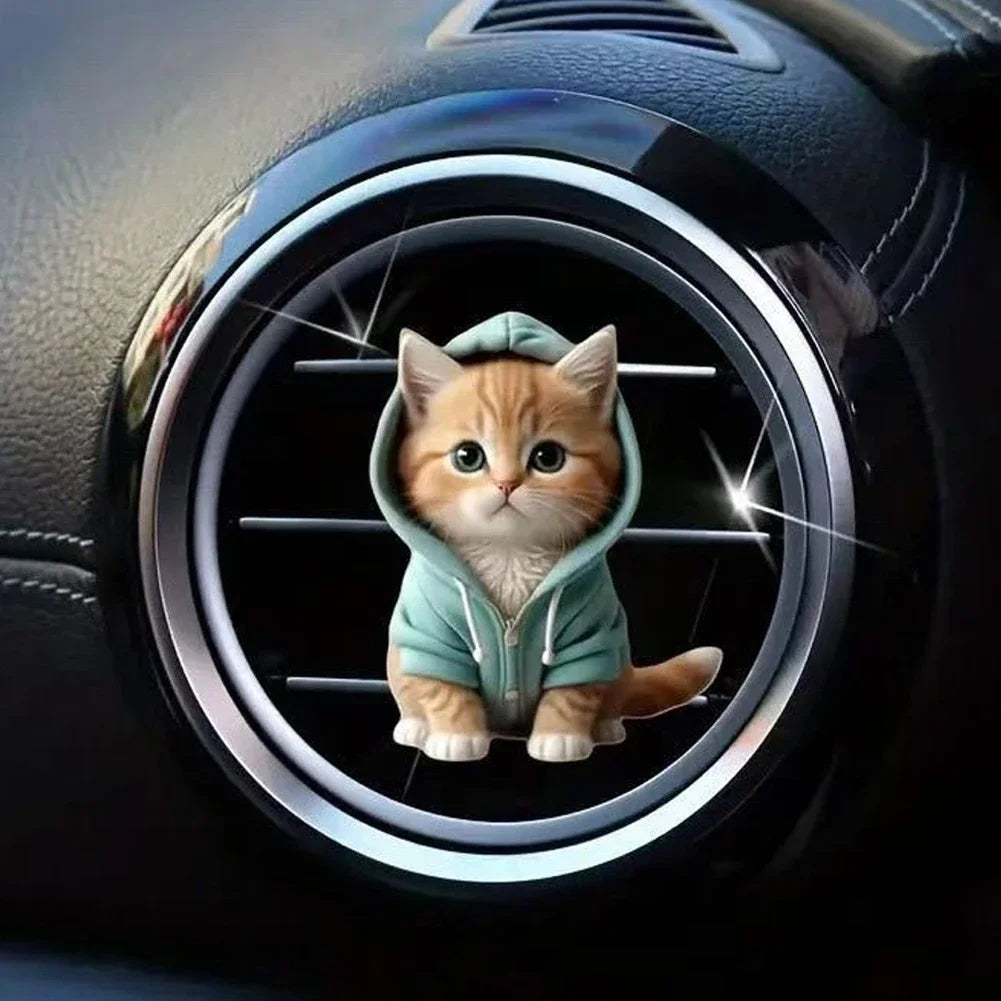 Funny Dog Figurines Car Perfume Ornaments Car Air Conditioning Vent Decoration Ornaments Air Aroma Diffuser Lasting Aromatherapy