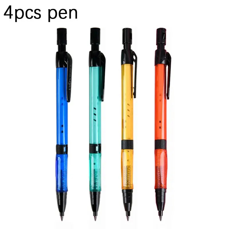 Mechanical Pencil Set 2.0mm with 2B Black/Colors Lead Refill for Writing Sketching Art Drawing Painting School Automatic Pencils