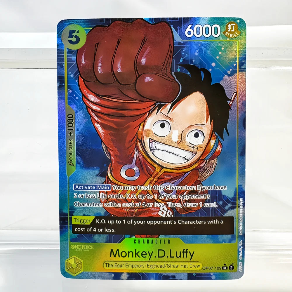 Anime One Piece OPCG English Version Monkey.D.Luffy Straw Hat Crew Portgas.D.Ace Whitebeard Pirates Collection Proxy Cards