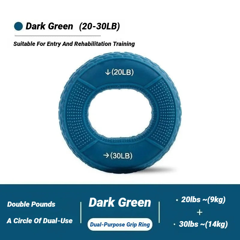 Silicone Finger Grip Circle For Adults Wrist Support Hand Strengthener Rehabilitation Training Double Strength Ring