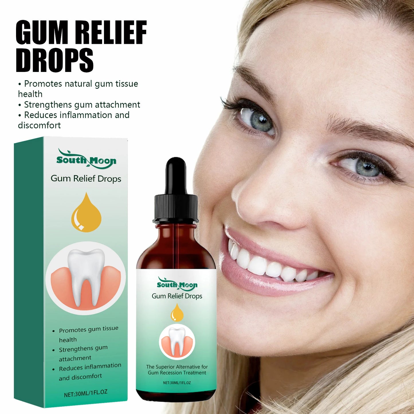 Gingival Repair Drops Quickly Repair of Cavities Caries Teeth Whiten Remove Yellow Plaque Stains Relieve Gums Decay Toothpaste