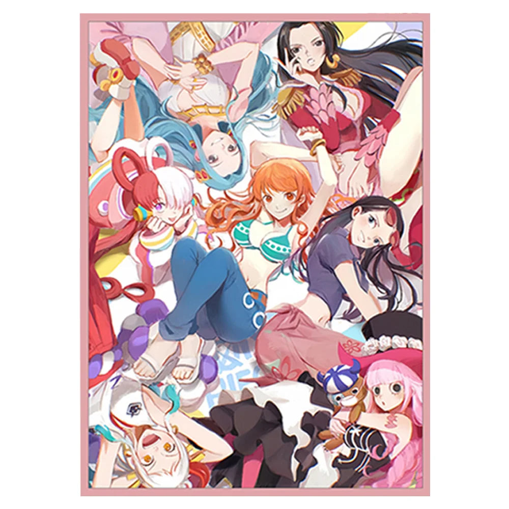 60Pcs 67x92mm Anime One Piece Card Sleeves Ace Luffy Zoro Shanks Empress Nami OPCG PTCG /MTG/PKM Trading Cards Protector Case