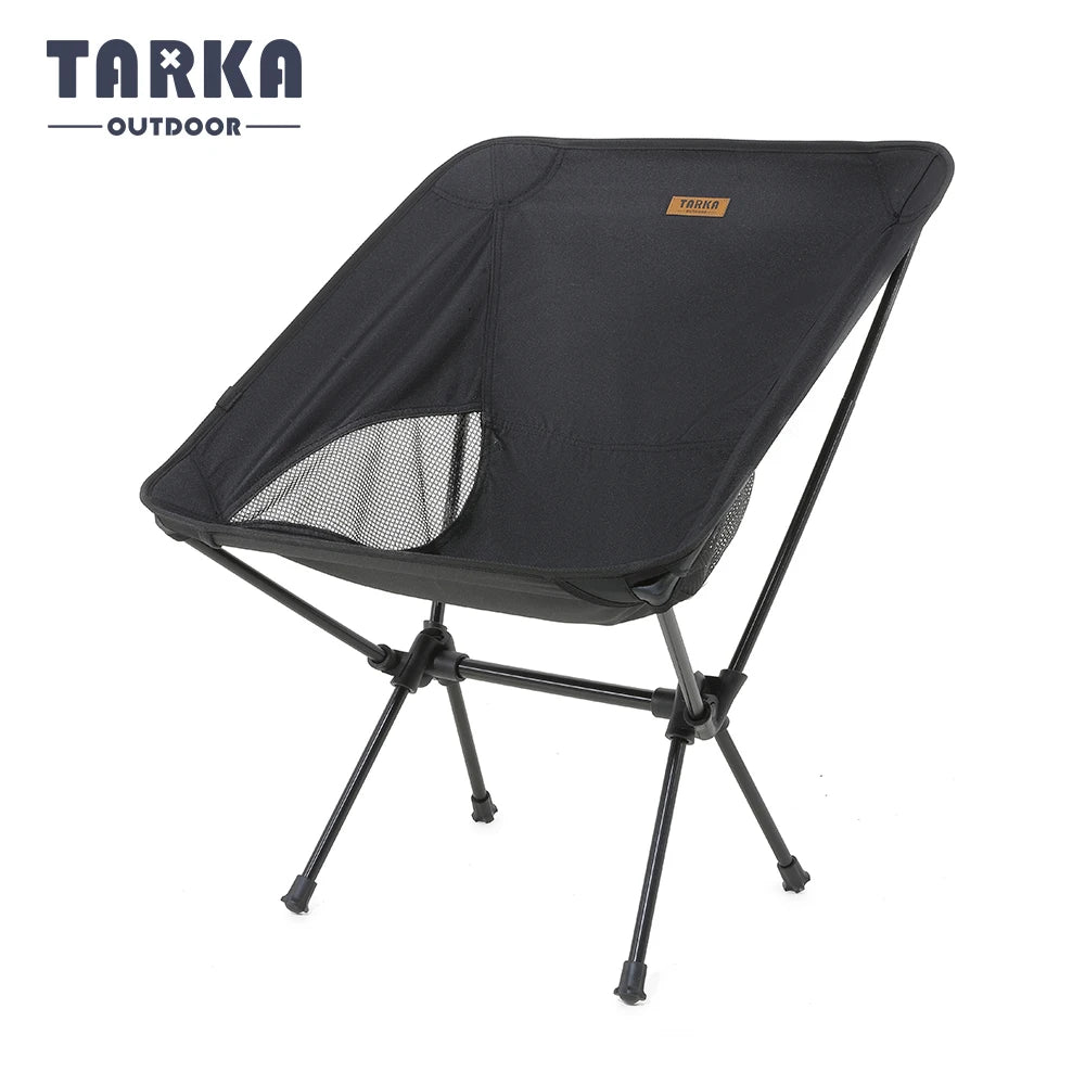 TARKA Foldable Camping Chairs Set Lightweight Folding Chair Ultralight Backpacking Moon Chairs for Garden Picnic Beach Fishing