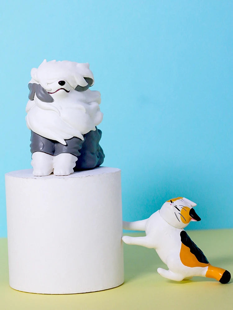 Japanese Qualia Twists Eggs, Animals , Cats And Dogs Cannot Be Defeated By The Wind Toys Birthday Cake Gift Model