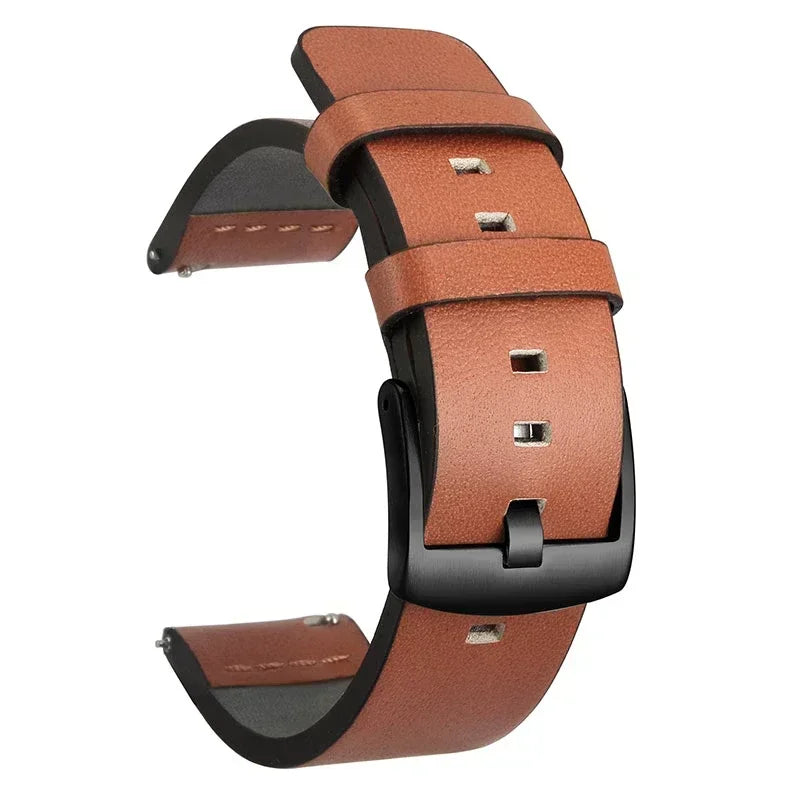 20mm 22mm Watch band Quick release Leather Strap for Samsung Galaxy Watch 3 Active2 40 44mm huawei watch gt 2 WatchBand 18 24mm