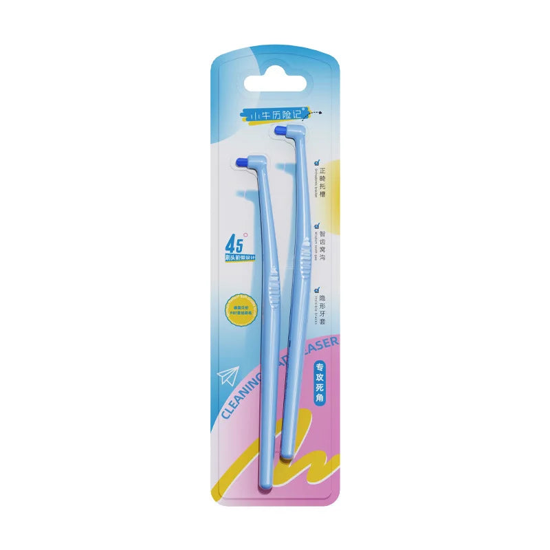 2-Pack Single Bundle Interdental Brushes with Soft Bristles and Colorful Small Brush Heads, Set of Brush Bundles