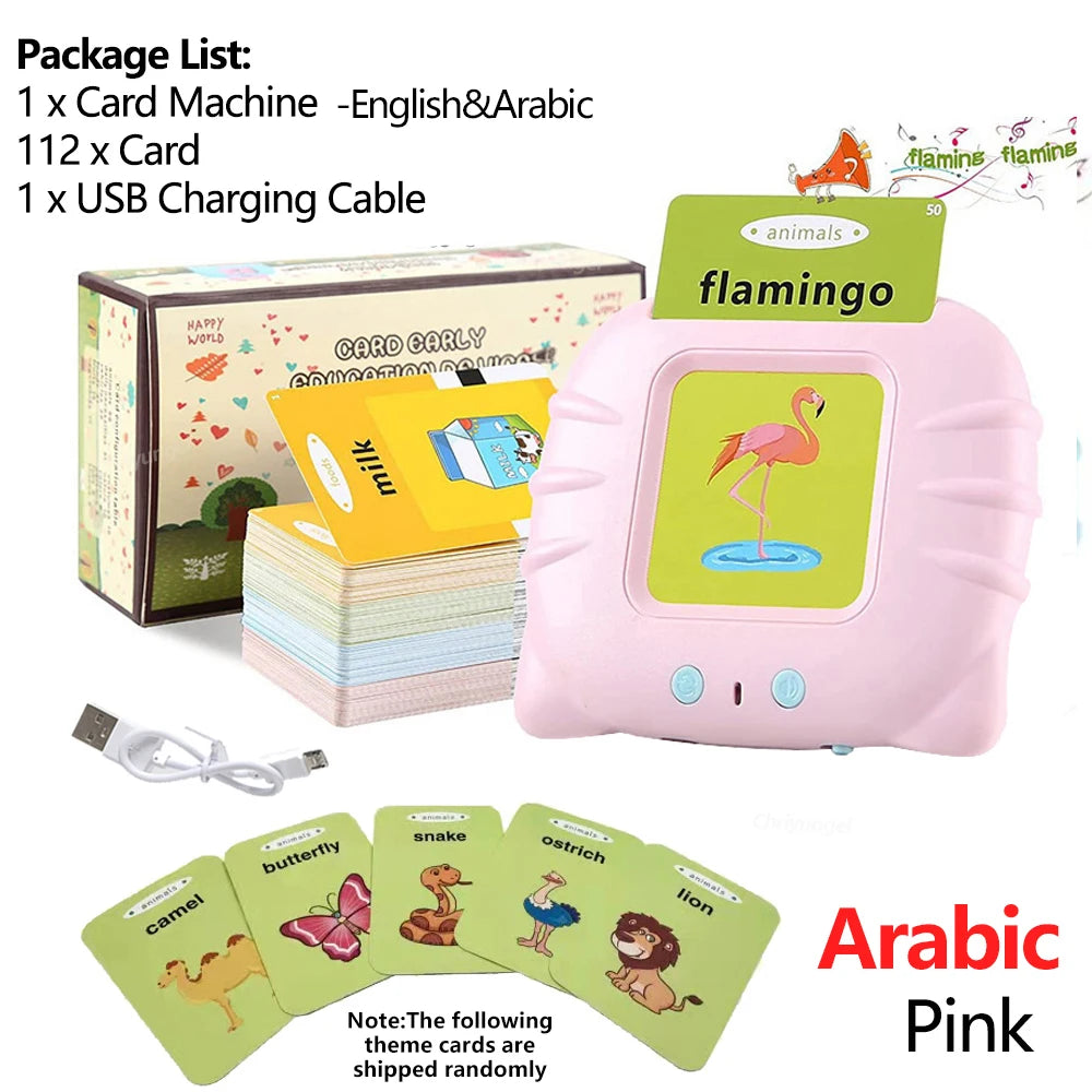 Early Education Flash Card Learning Toys Talking Flashcards for Kids Preschool English Electronic Audio Book Machine Gift