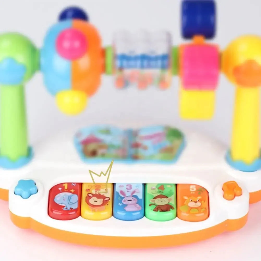 Baby Piano Toys Kids Rotating Music Piano Keyboard With Light Sound, Musical Toys For Toddlers, Early Educational Music Toy