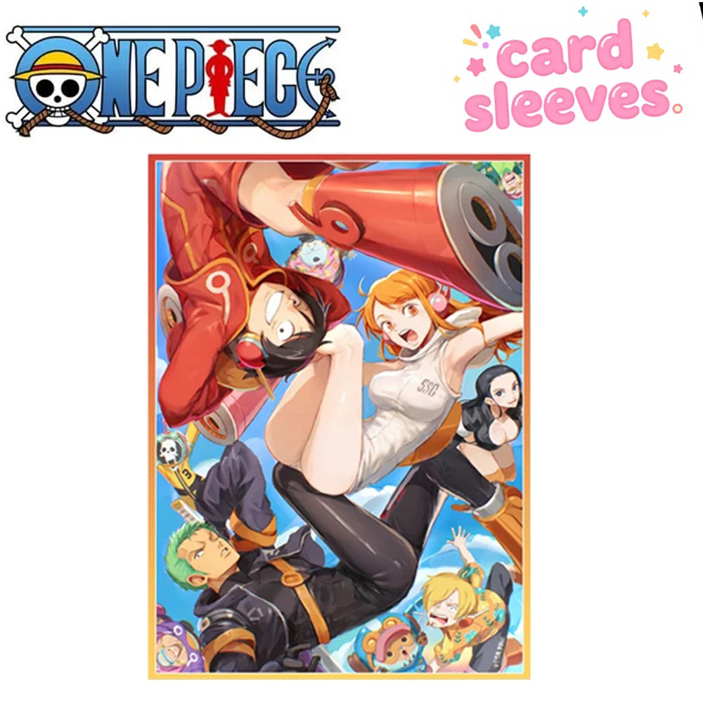 One Piece Card Sleeves 67x92mm 60PCS Set, Luffy/The Straw Hat Pirates/Perona Collection Card Sleeves Suitable for PKM OPCG Game