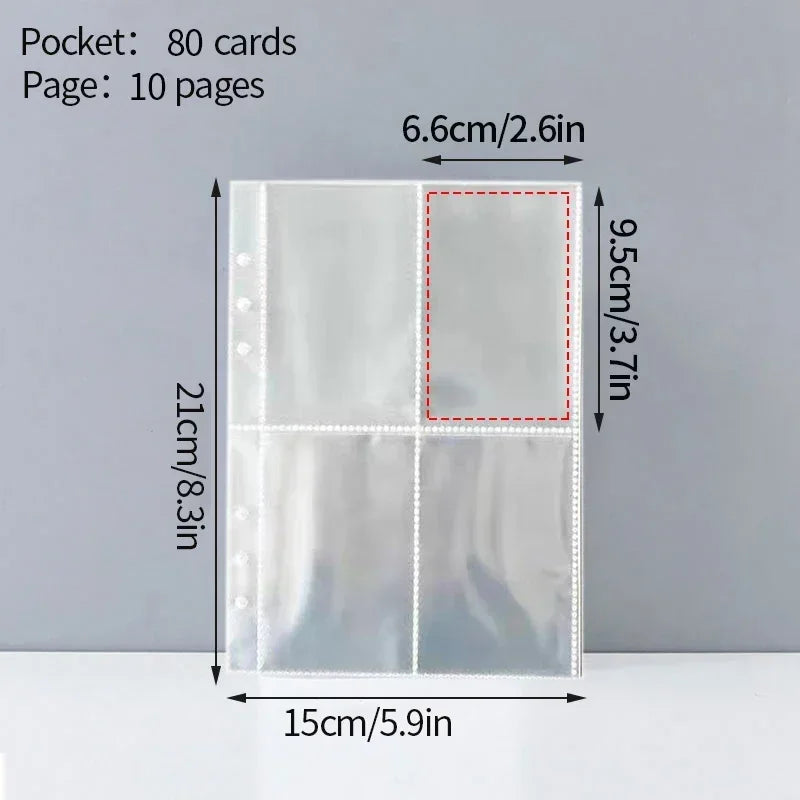 A5 Kpop Photocard Holder Binding Photo Cards Holder in Polaroid Album Book 3 Inches Heart Photo Card School Stationery Binder