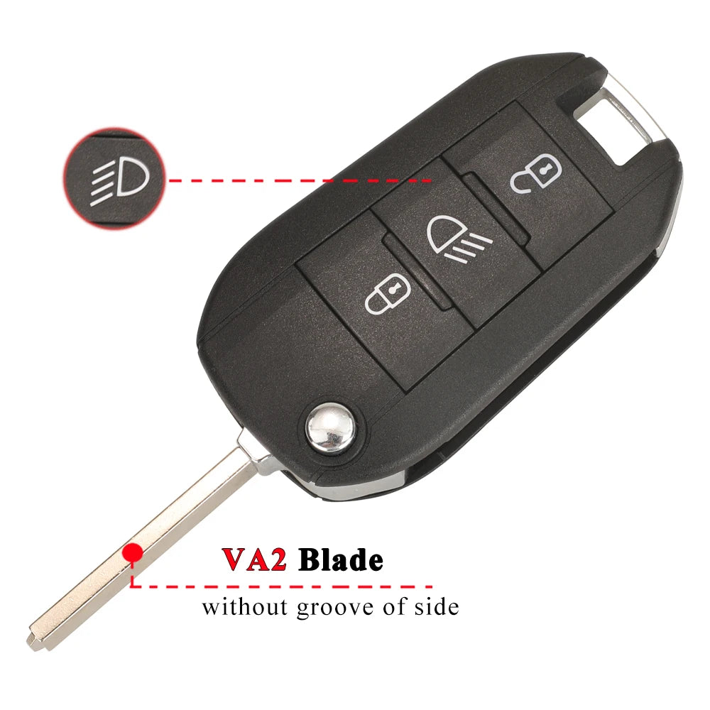 jingyuqin 433.92Mhz ID46-pcf7941 Car Remote Key 2/3 Buttons Fob For Peugeot 508 208 2008 301 308 5008 Citroen C-Elysee C4-Cactus