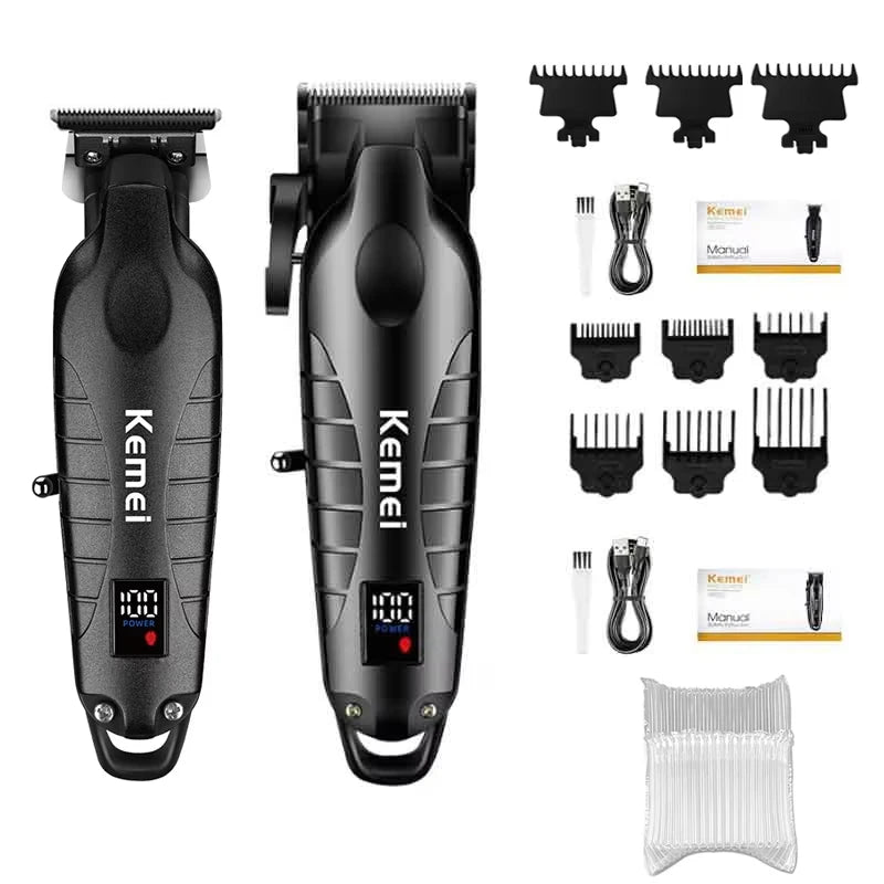 Kemei Hair Clipper Kit for Men, Electric Shaver, Hair Trimmer, Professional Cutting Machine, KM-2290, KM-2293, KM-1102