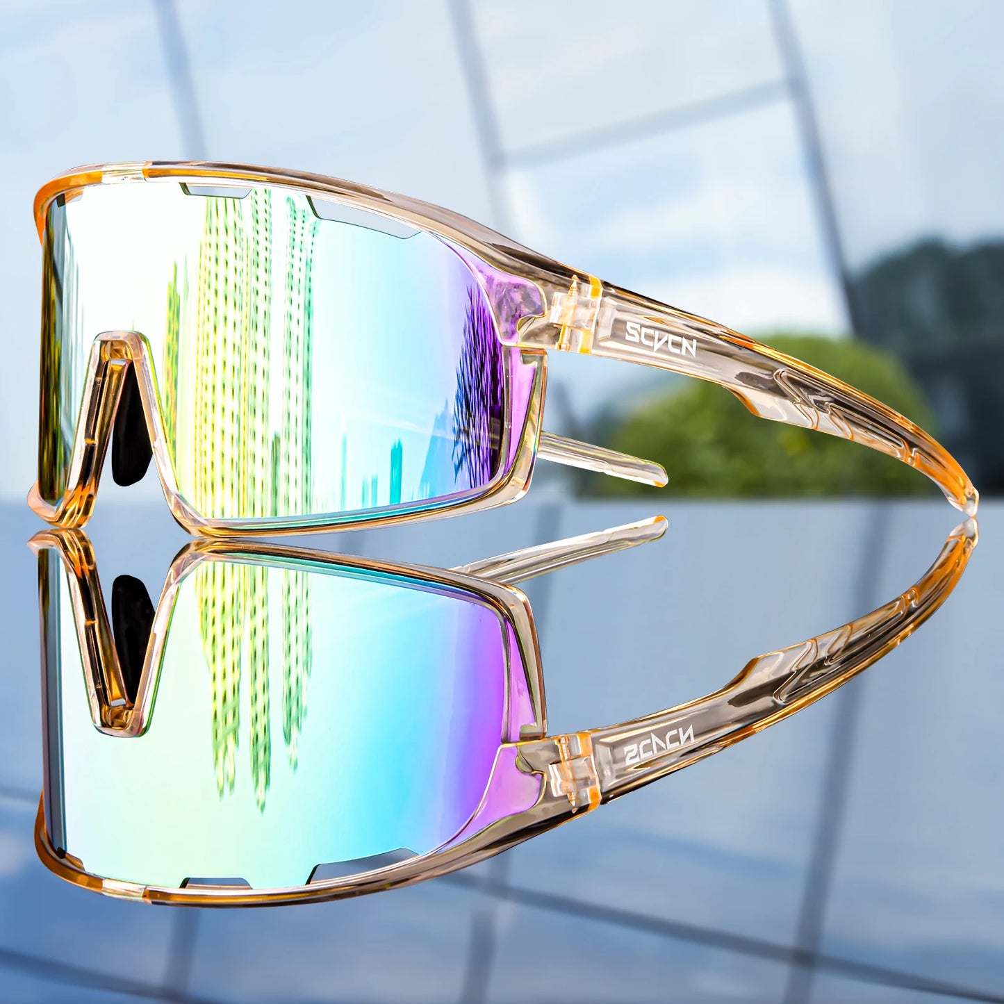 SCVCN Cycling Glasses MTB Road Bike Sunglasses UV400 Bicycle Glasses Protection Light Unisex Bike Sports Equipment