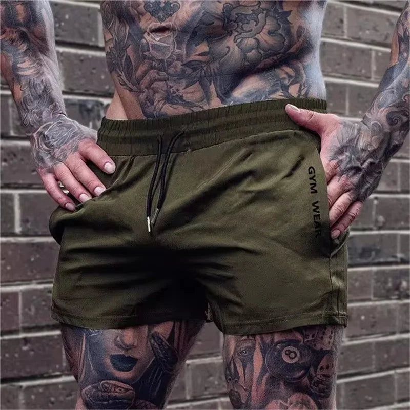 NEW Sports Trendy Quick-drying Three-point Pants Elastic Thin Running shorts Track And Field Training Pants Fitness Beach Shorts