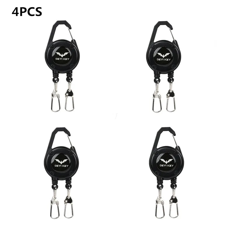 Outdoor Double Headed Clip Buckle, Work Permit Hanging Buckle, Keychain, Fishing Buckle, Telescopic Buckle, Easy to Pull Buckle