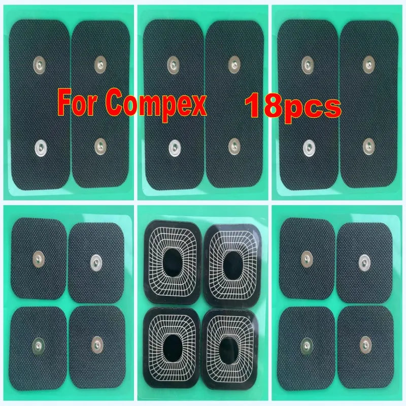 20pcs New Self Adhesive TENS Electrode Square Larger Studded Pads for Compex Muscle Stimulator Machines