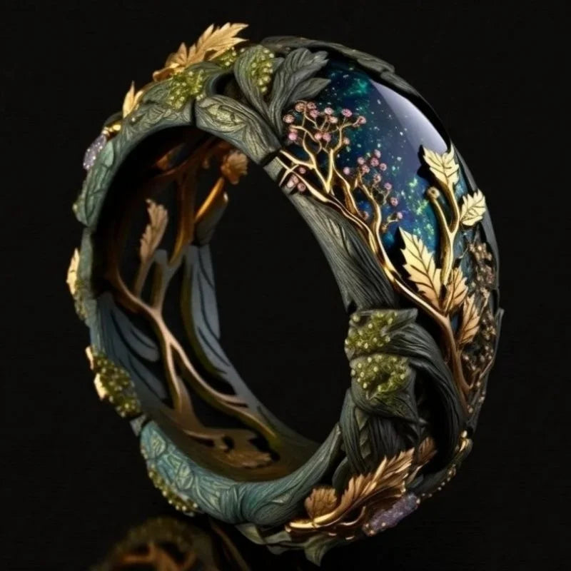 Exquisite Glass Flower Rings For Women Birthday Gift Accessories Fashion Custom Jewelry