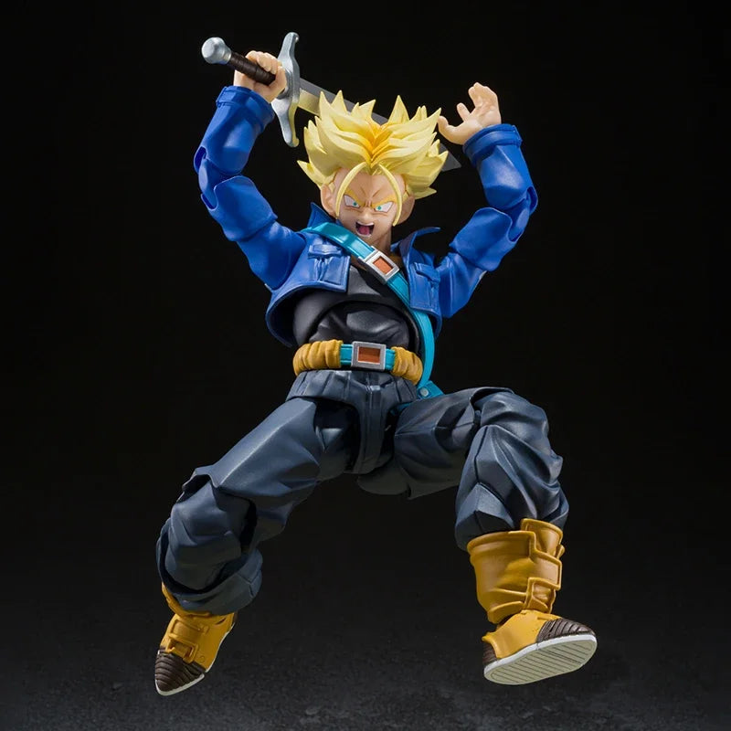 Anime Dragon Ball Z Figures Shf Super Saiyan Trunks Action Figure Collection Model 15cm Future Boy Torankusu Movable Toys Gifts