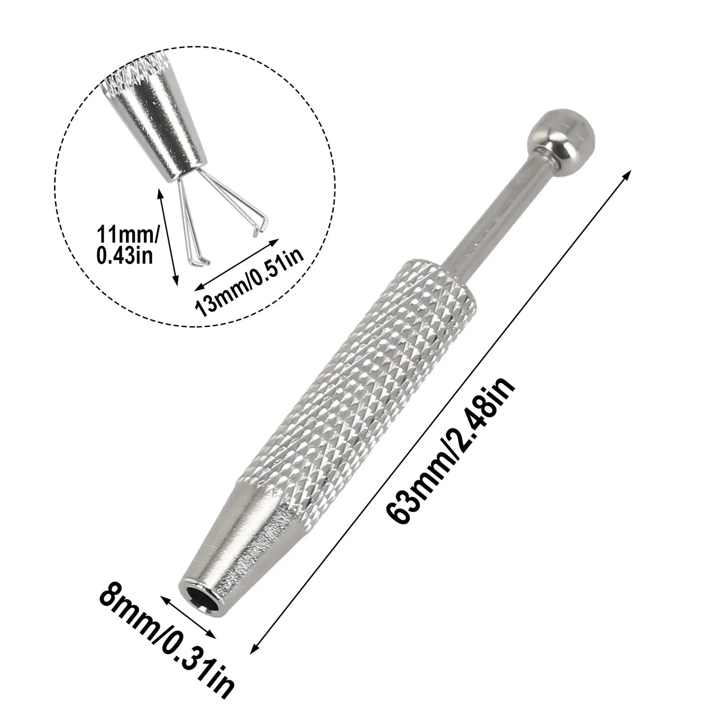 Small Jewelry Beads Tweezer Piercing Ball Grabber With 4 Jaw Holder Diamond Claw Tweezers For IC Chips Gems Nuts Puller Tool