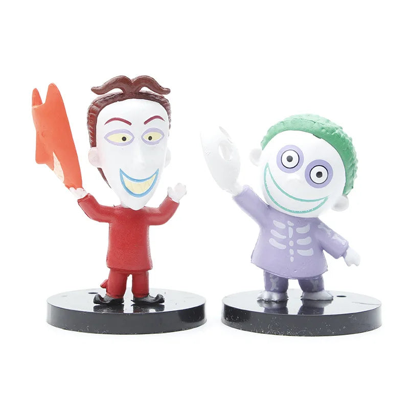 10 Pieces / Set Cartoon The Nightmare Sally Skellington Jack Action Figure Toy Christmas PVC Model Vinyl Figurine Halloween Gift