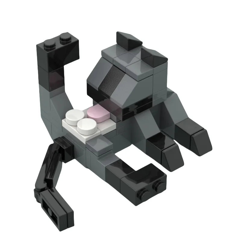 ~~Animal Series MOC Bricks Cat Figires DIY Building Blocks Kids Education Toys For Children Birthday Gift··