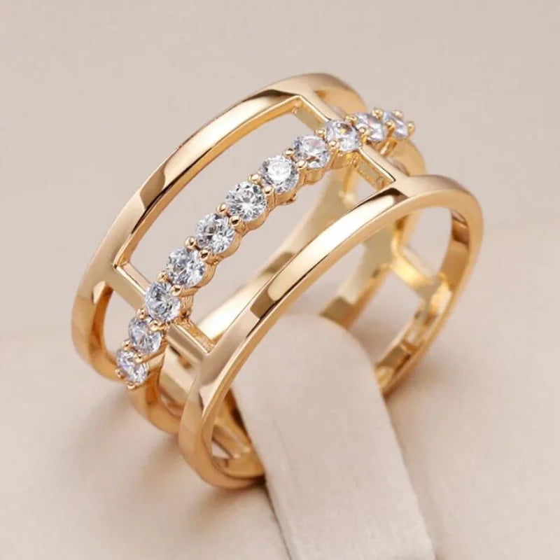 Geometric Water Droplet Shape Zircon Rings Set For Women Birthday Party Gift Accessories Custom Jewelry