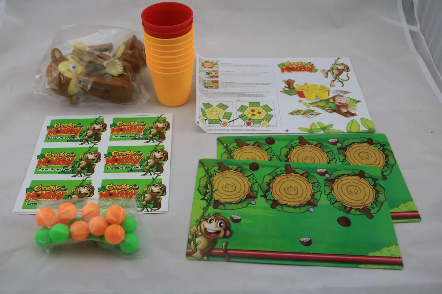 Crazy Monkey Party Board Games Toys Two People Competition Party Table Games Toys Cartoon Monkey Shooting Ball Interactive Toy
