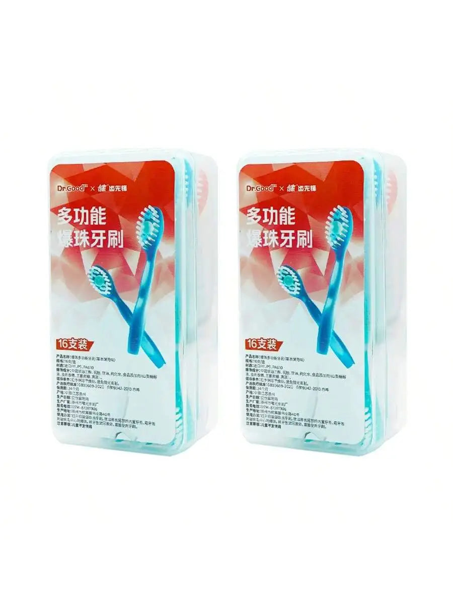 Portable 5-in-1 toothbrush dental floss 8/16pcs for oral cleaning, disposable toothbrush for adults on business trips