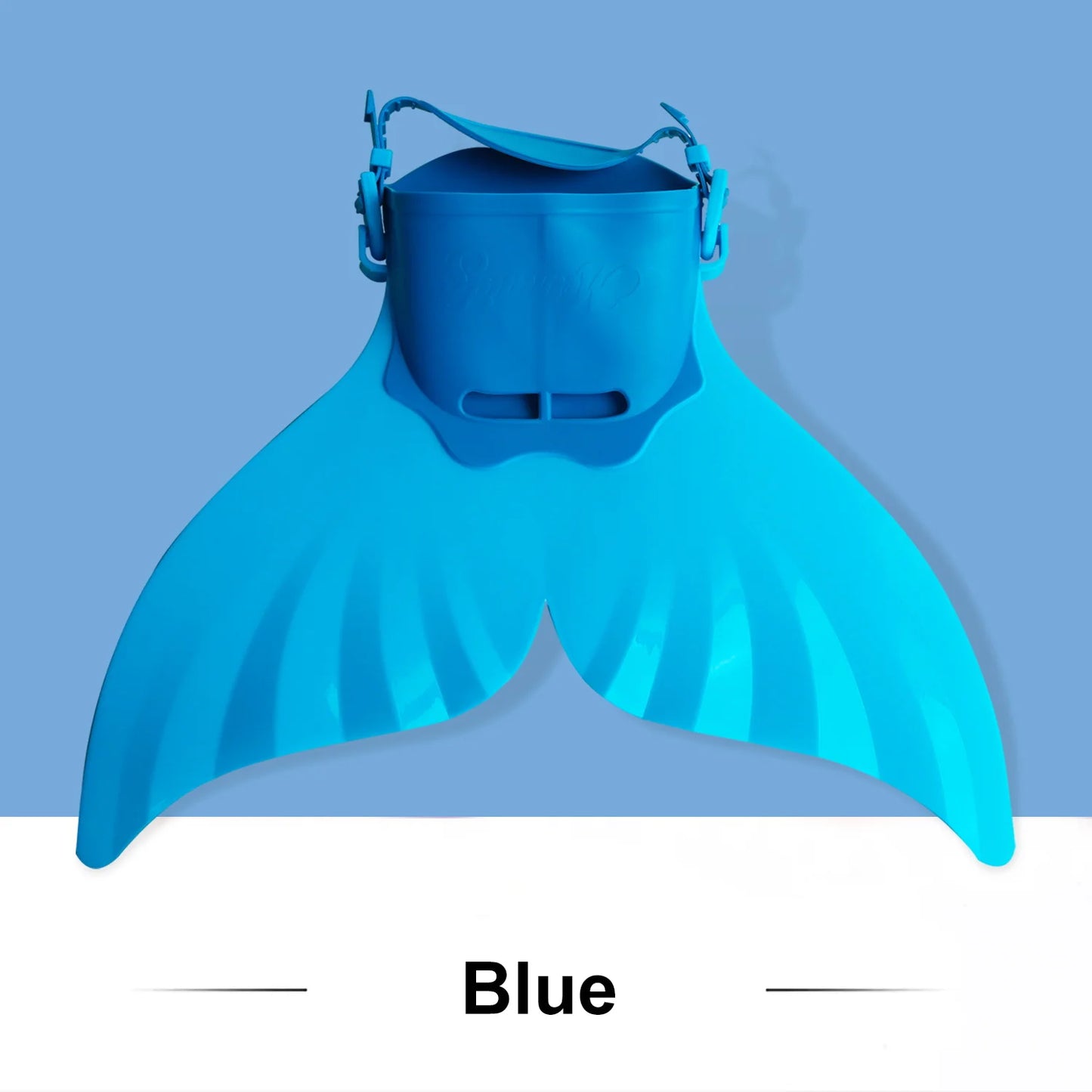 Adjustable Mermaid Silicone Fins Swimming Training & Beach, Soft Body Hard Fin with 3 Non-Slip Grips, Photo Cosplay Gear for Kid