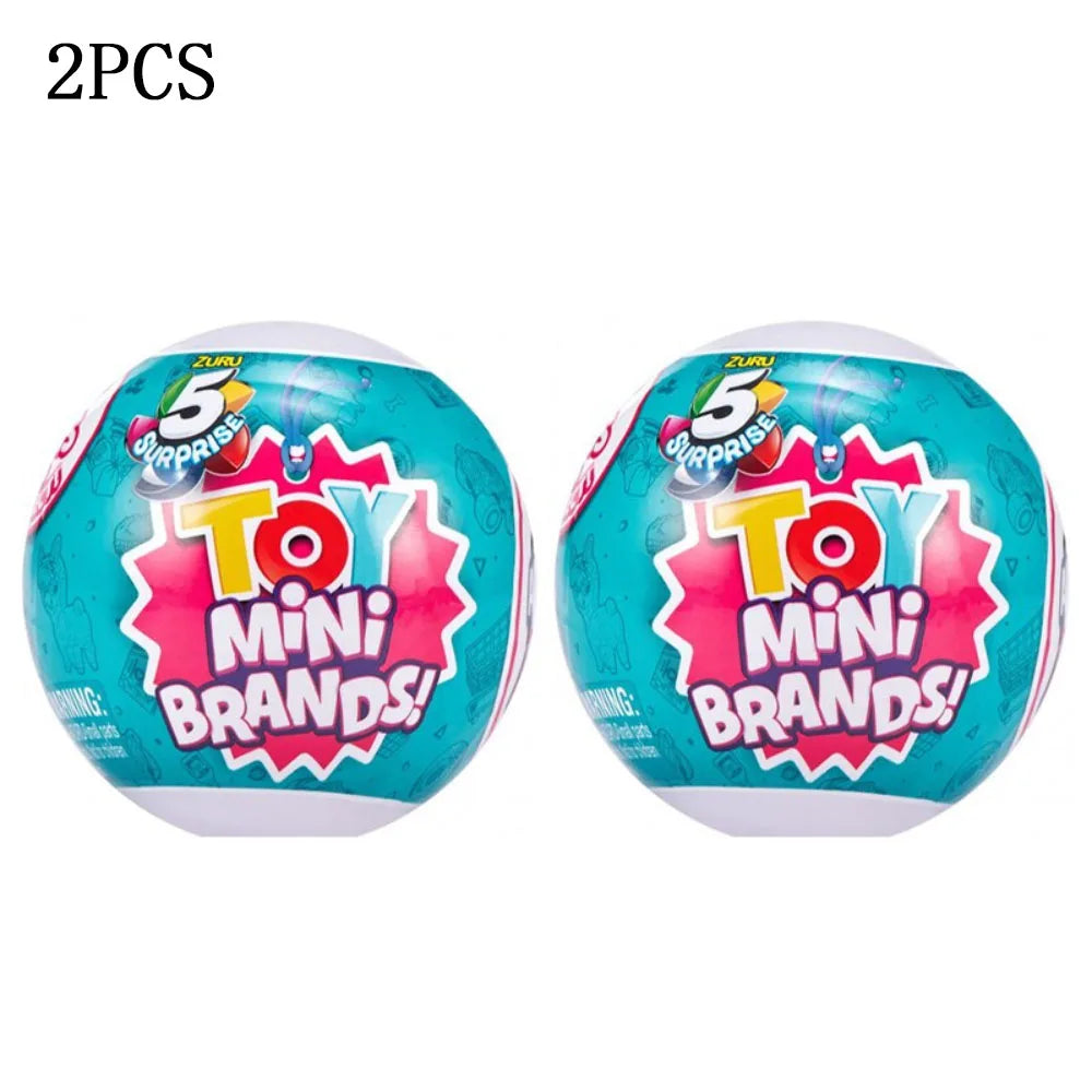 5 Surprise Mini Brands Series 1 by ZURU Mystery Real Miniature Collectible Toy Capsule Anime Figure Toy Birthday Surprise Gift