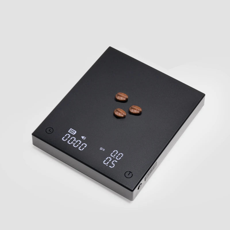 TIMEMORE Basic 2 Black Mirror Pour Over Coffee Scale Flow Rate Display Auto Timer Digit Kitchen Food Scale Espresso 0.1g/2kg