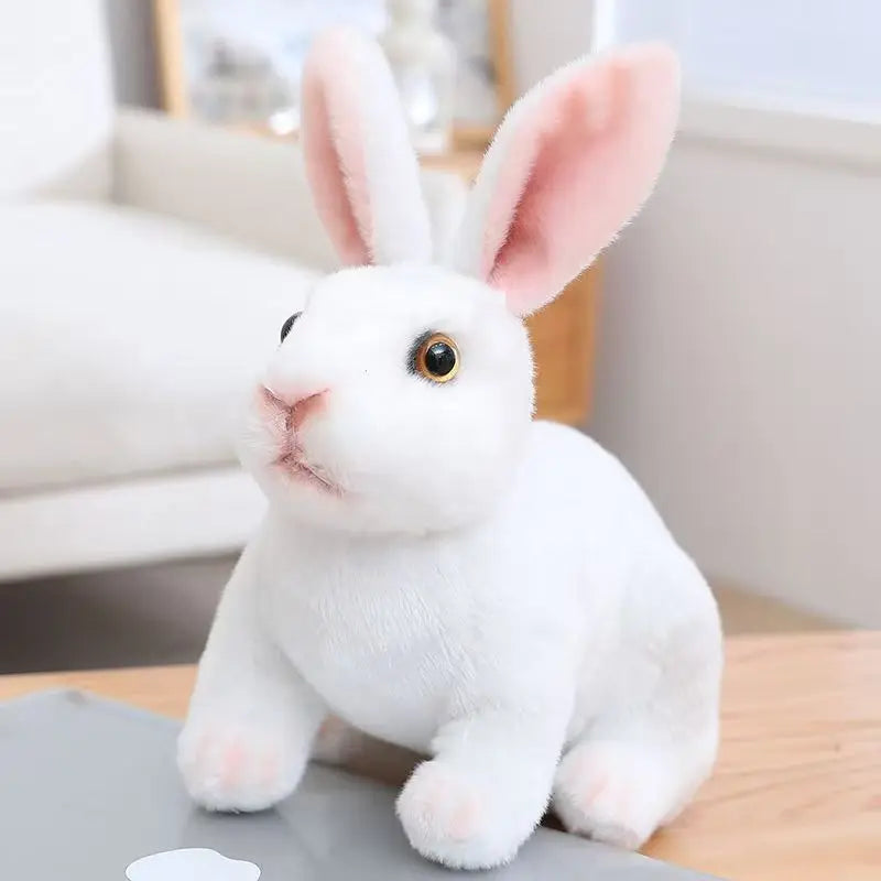 16cm Squatting Rabbit Plush Toys Exquisite Simulation Animal Doll Soft Skin-friendly Sleeping Companion Birthday Gift For Friend