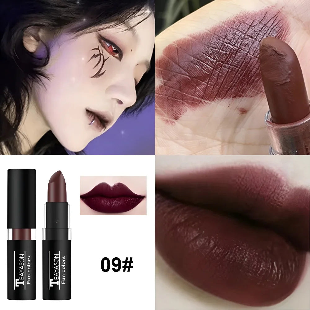 Clay Nude Lip Primer Concealer Cover Dark Lips Stick Long Lasting Gothic Matte Black Halloween White Cosplay Makeup Lip Base