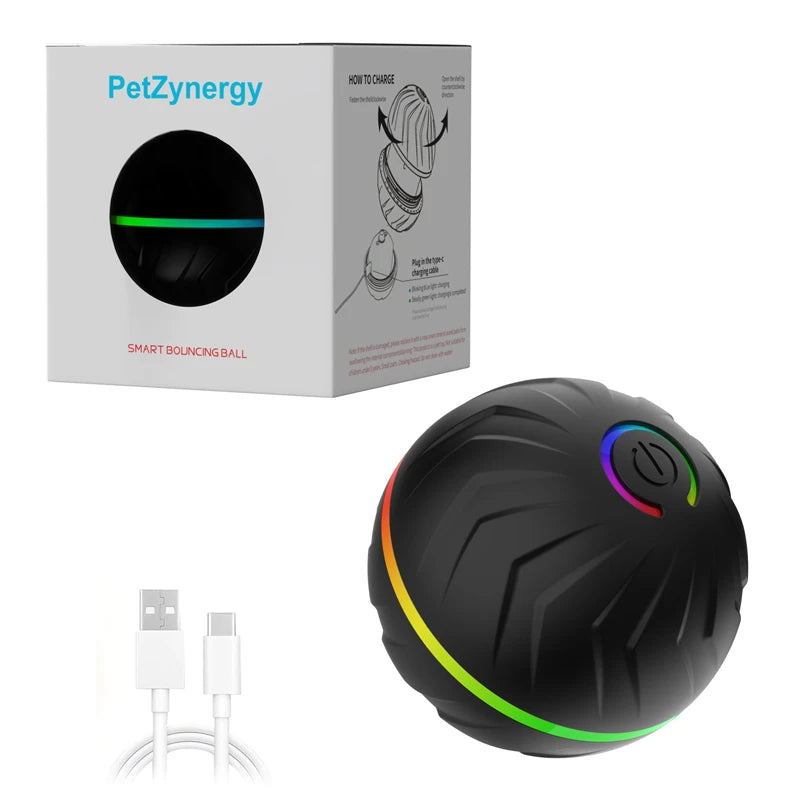 Smart Gravity Bounce Ball Dog Toy Ball Pet Toy Ball Random Jumping and Rolling Battery Life 4 Hours Large Small Dog Toy