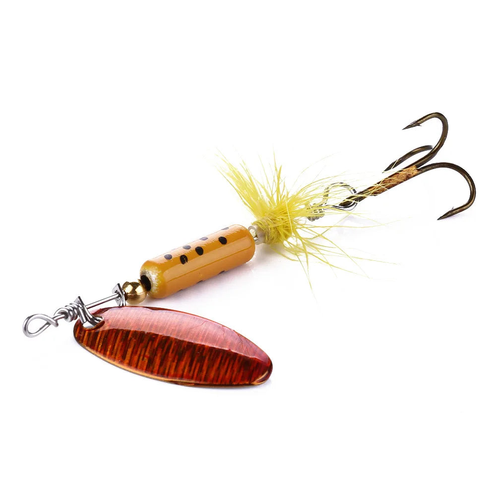 1PC 3.5g Metal VIB Lures Feather Sequins Wobbler Vibrations Spoon Fishing Bait Bass Artificial Hard Bait Cicada Fishing Tackle