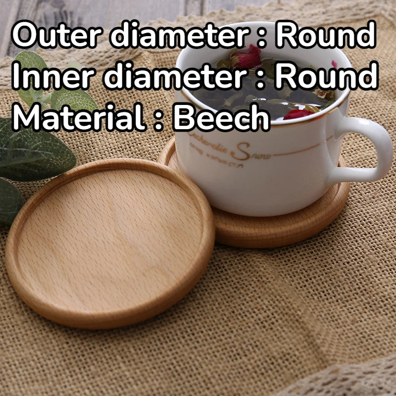 TIME OWNER Tea Coffee Cup Pad Placemats Decor Walnut Beech Wood Coasters Durable Heat Resistant Square Drink Mat Bowl Teapot