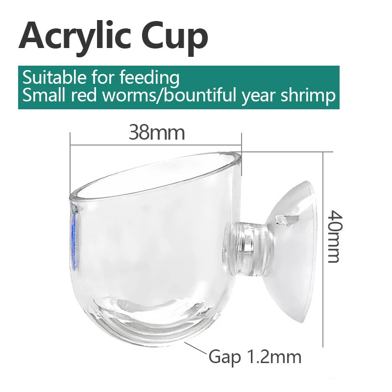 1pc Aquarium Decorations Plant Cup Pot Acrylic Aquatic Plant Cup with Suction Holder Planting Cylinder Cup Aquarium accessories