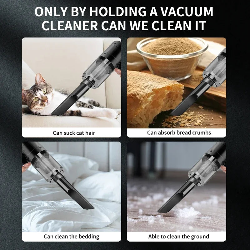 Hot-selling portable wireless mini car vacuum cleaner multifunctional hand-held rechargeable vacuum cleaner car home two-in-one