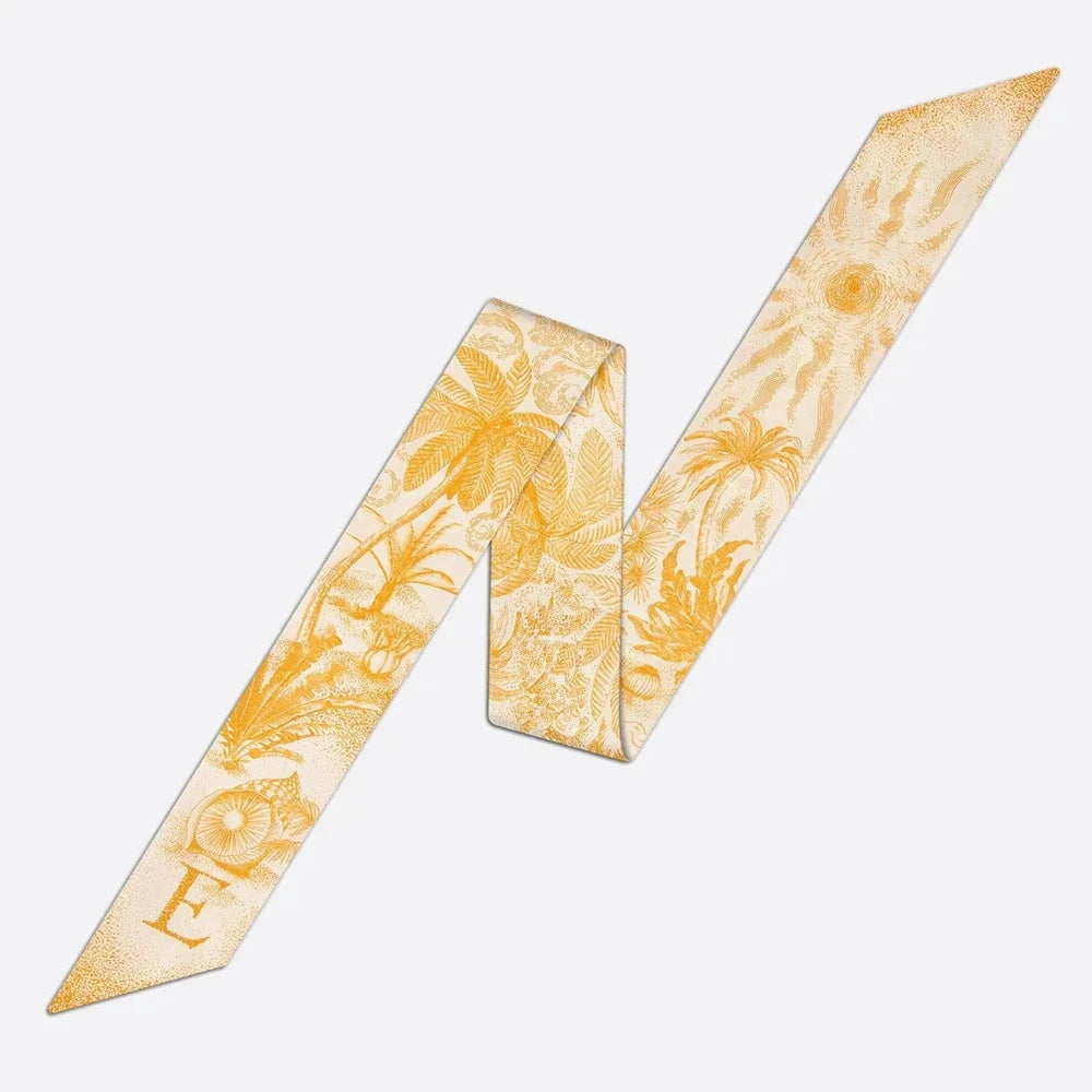 26 Letters Tarot Constellation Bag Scarf Twill Silk Scarves Women New Neckerchief Hair Headbands