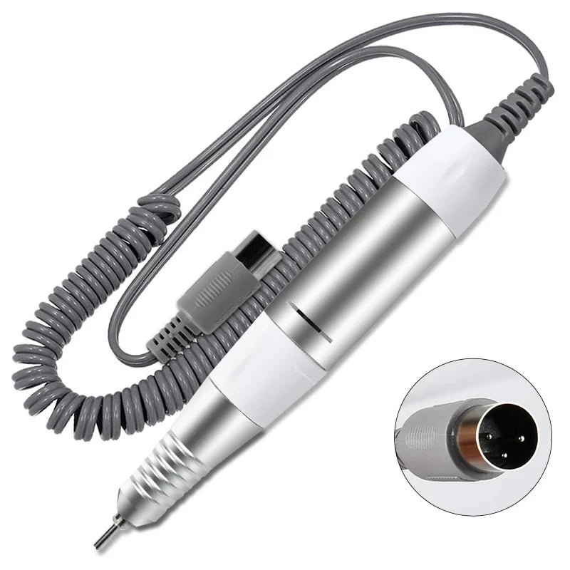 Electric Nail Drill Pen Handle File Polish Grind Machine Handpiece Manicure Pedicure Tool Nail Drill Accessories