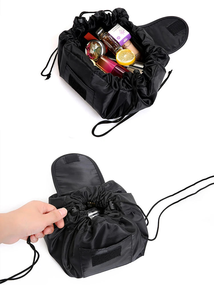 Homefish Women Drawstring Cosmetic Bag Travel Storage Makeup Bag Organizer Female Pouch Portable Waterproof Toiletry Beauty Case