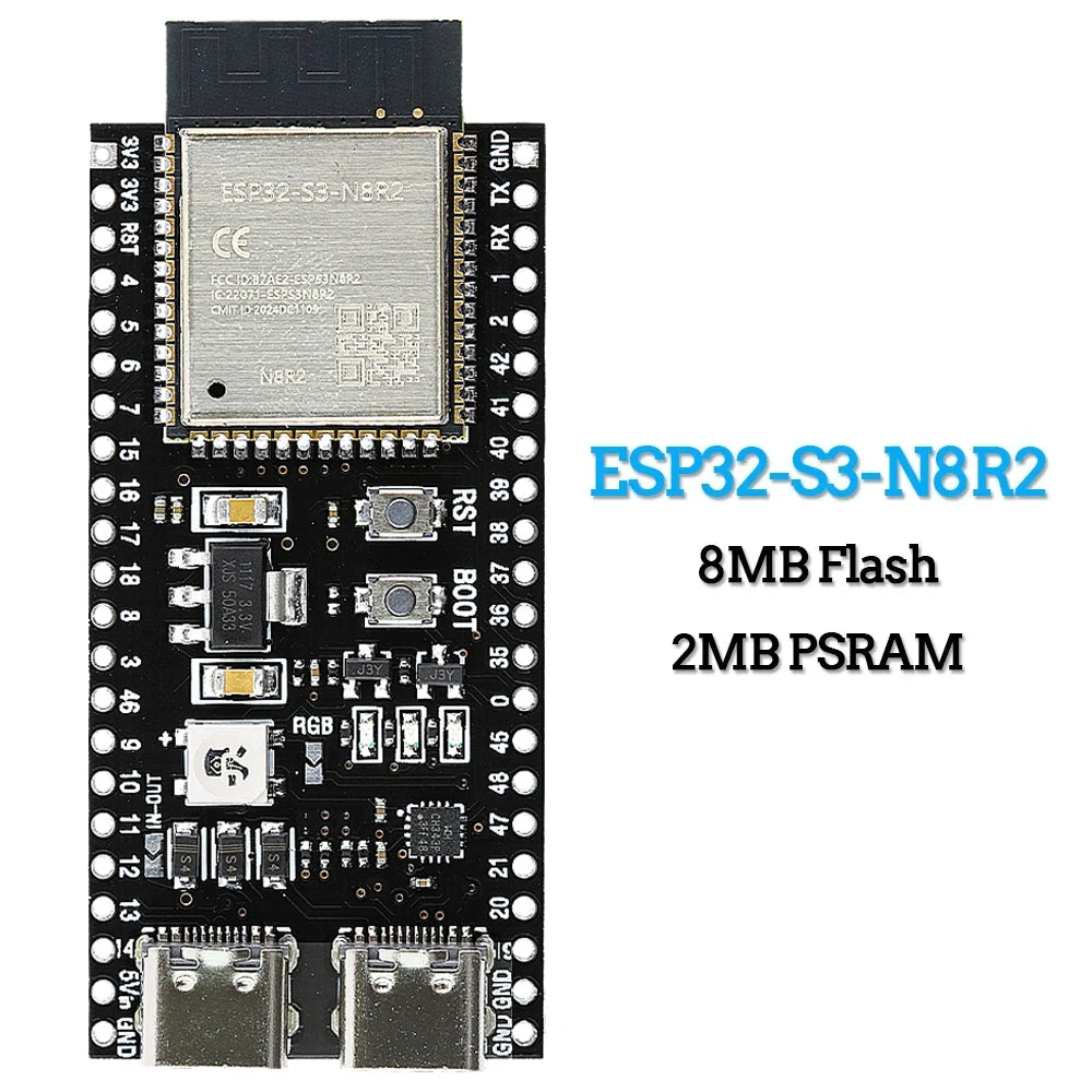 ESP32-S3 Wifi BT Module Development Board for Arduino IDE ESP32-S3 N16R8 N8R2 44Pin Type-C 16MB Flash 8M PSRAM ESP32 S3