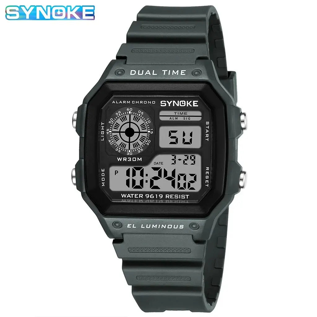 SYNOKE Military Digital Watches Men Sports Luminous Chronograph Waterproof Male Electronic Wrist Watches Relogio Masculino